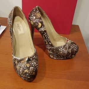Valentino shoes , feathers